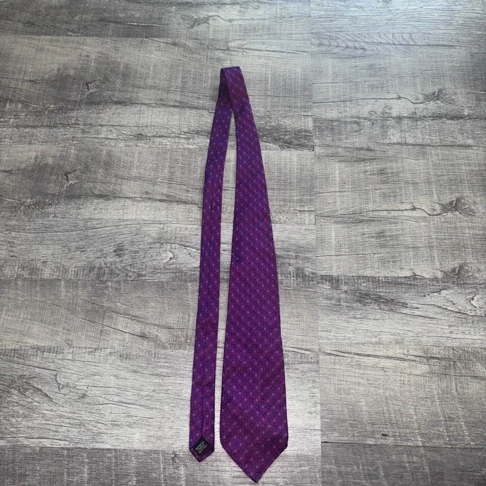 CONTE di MILANO Purple Silk Tie